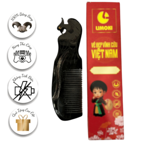 Lượt Chải Tóc Sừng Trâu Limoki - Mẫu Phượng Đen
