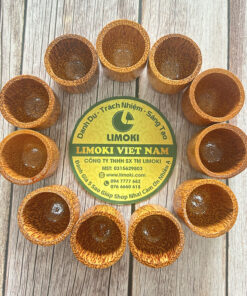Bộ 10 Ly Uống Rượu Gỗ Dừa Lâu Năm