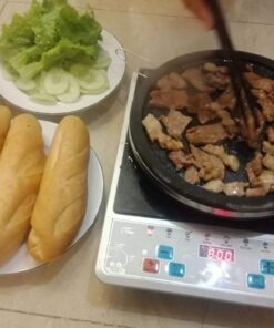 Alternative view of Đá Nướng Thịt Núi Lửa Hình Tròn Kèm Khay Gỗ
