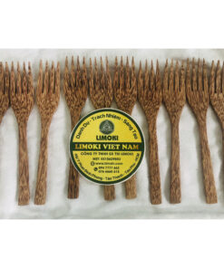 Bộ 10 Nĩa Gỗ Dừa 4 chấu Dùng Cho Nhà Hàng