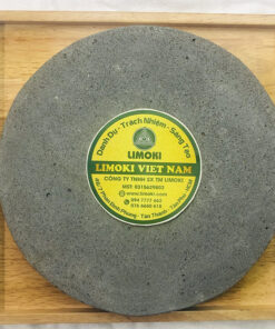 Đá Nướng Thịt Núi Lửa Hình Tròn Phẳng Kèm Khay Gỗ 25x25x3.5cm