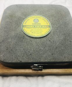 Alternative view of Đá Nham Thạch Nướng Tại Bàn Hình Vuông Phẳng Kèm Khay 25x25x3cm