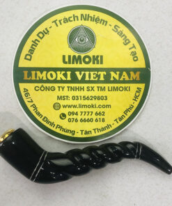 Tẩu Đầu Lọc Thuốc Lá Sừng Trâu Đen Cao Cấp
