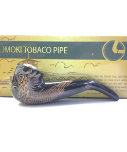 Tẩu Thuốc Limoki Chạm Rồng Á Đông Đen Cao Cấp - Mã TTLCC-06