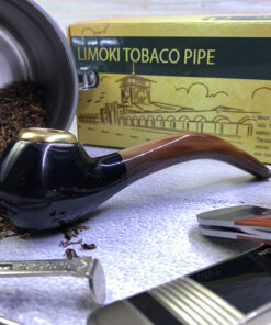 Tẩu Thuốc Lá Sừng Trâu Đen Trắng Limoki - Mã TTLCC-10