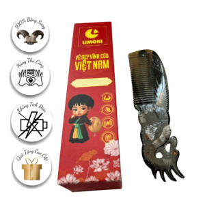 [BST 12 Con Giáp] Lược Sừng Mỹ Nghệ Limoki - Chạm Rồng