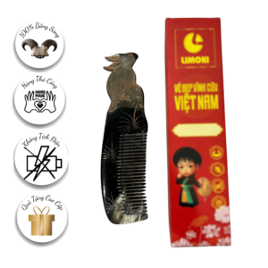 [BST 12 Con Giáp] Lược Sừng Mỹ Nghệ Limoki - Thỏ Ngọc