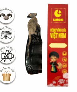 [BST 12 Con Giáp] Lược Sừng Mỹ Nghệ Limoki – Hình Chuột (Tý)