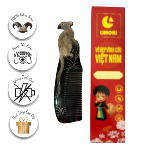[BST 12 Con Giáp] Lược Sừng Mỹ Nghệ Limoki – Hình Chuột (Tý)