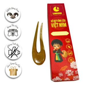 Trâm Cài Tóc Sừng Limoki Hai Chia – Chữ U