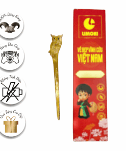 Trâm Cài Tóc Sừng Limoki Một Chia – Mẫu Cú Mèo Tinh Anh
