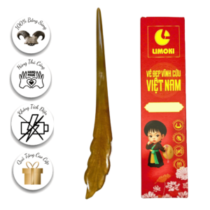 Trâm Cài Tóc Sừng Limoki Một Chia – Mẫu Lá